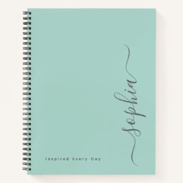 Persoonlijke Minimalistische Aangepaste Naam Spira Notitieboek