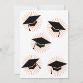 Persoonlijke Minimalistische Afstudeercapfeest Kaart (Achterkant)