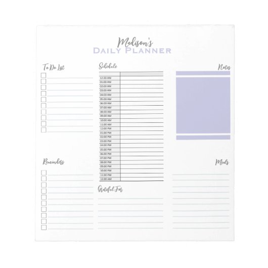 Persoonlijke Minimalistische Agenda Dagplanner Notitieblok (Voorkant)