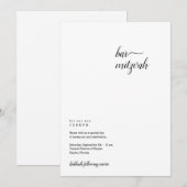 Persoonlijke minimalistische balie Mitzvah-uitnodi Aankondiging (Voorkant / Achterkant)