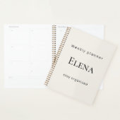 Persoonlijke Minimalistische Beige Weekplanner Planner (Display)