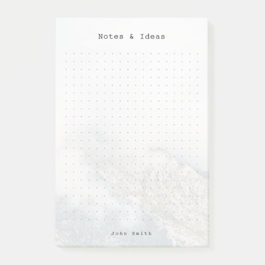 Persoonlijke Minimalistische Berg Stippenrooster Post-it® Notes (Voorkant)