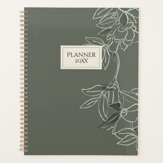 Persoonlijke Minimalistische Bloem Planner 20XX (Voorkant)