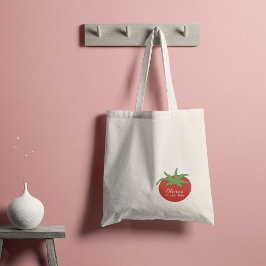 Persoonlijke Minimalistische Botanische Tomatenmar Tote Bag