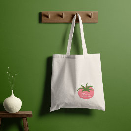 Persoonlijke Minimalistische Botanische Tomatenmar Tote Bag