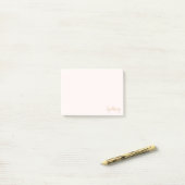 Persoonlijke Minimalistische Calligrafie Naam Blus Post-it® Notes (Op bureau)