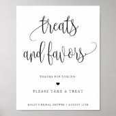 Persoonlijke Minimalistische Calligrafie Traktatie Poster (Voorkant)