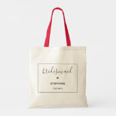 Persoonlijke Minimalistische Chic bruidsmeisje cad Tote Bag (Achterkant)