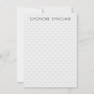 Persoonlijke Minimalistische Elegante Geometrische Notitiekaartje
