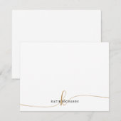 Persoonlijke minimalistische Gold Note-Kaart Notitiekaartje (Voorkant / Achterkant)