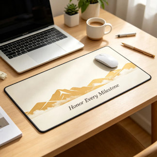 Persoonlijke Minimalistische Gouden Berg BedrijfsC Bureaumat