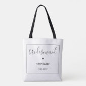 Persoonlijke minimalistische grafische beelden met tote bag (Achterkant)
