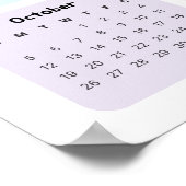 Persoonlijke Minimalistische Jaarplanner Kalender Poster (Hoek)