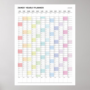 Persoonlijke Minimalistische Jaarplanner Poster
