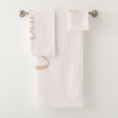 Persoonlijke minimalistische kalligrafie Naam Blus Bad Handdoek (Insitu)