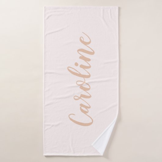 Persoonlijke minimalistische kalligrafie Naam Blus Bad Handdoek (Badhanddoek)