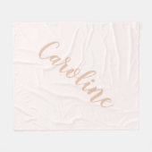 Persoonlijke minimalistische kalligrafie Naam Blus Fleece Deken (Voorkant (Horizontaal))