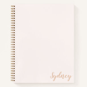 Persoonlijke minimalistische kalligrafie naam blus notitieboek