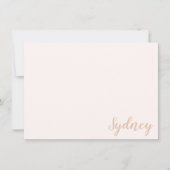 Persoonlijke minimalistische kalligrafie Naam Blus Notitiekaartje (Voorkant)