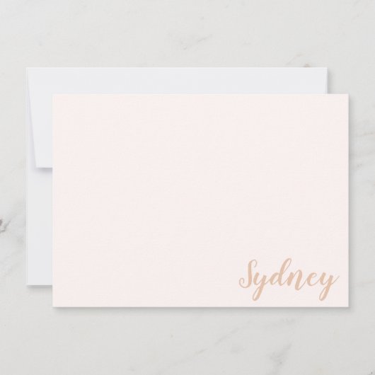 Persoonlijke minimalistische kalligrafie Naam Blus Notitiekaartje (Voorkant)