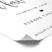 Persoonlijke Minimalistische Kalligrafie Traktatie Poster (Hoek)