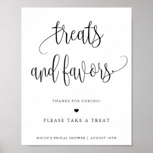 Persoonlijke minimalistische kalligrafie traktatie poster