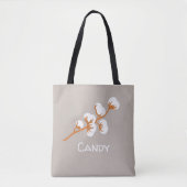 Persoonlijke Minimalistische Katoenen Tak Botanisc Tote Bag (Voorkant)