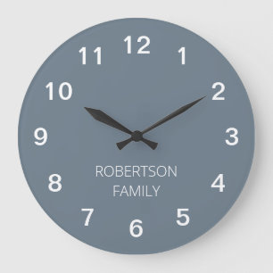 Persoonlijke Minimalistische Koelgrijze Wandklok