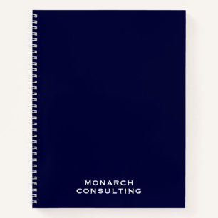 Persoonlijke minimalistische marine Blue Business Notitieboek