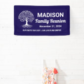 Persoonlijke minimalistische marineblauwe familier spandoek (Insitu)