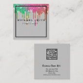 Persoonlijke minimalistische moderne QR-code Logo Vierkante Visitekaartje (Voorkant / Achterkant)