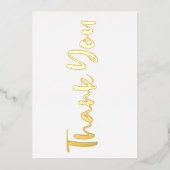 Persoonlijke minimalistische Moderne Wit Dank u Folie Feestdagenkaart (Voorkant)