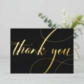 Persoonlijke Minimalistische Moderne Zwarte & Goud Folie Feestdagenkaart (Staand Voorkant)