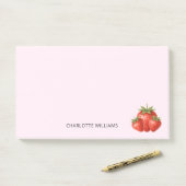 Persoonlijke Minimalistische Mooie Aardbei Leraar Post-it® Notes (Op bureau)