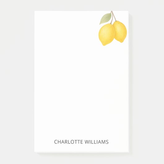 Persoonlijke Minimalistische Mooie Citroen Leraar Post-it® Notes (Voorkant)