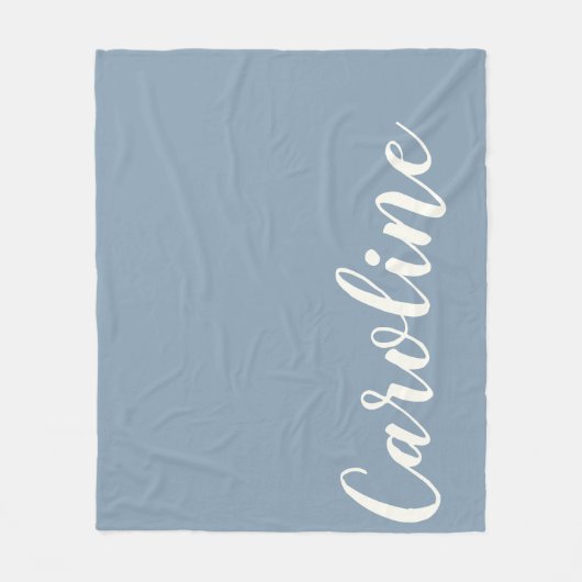 Persoonlijke minimalistische naam voor kalligrafie fleece deken (Voorkant)