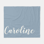 Persoonlijke minimalistische naam voor kalligrafie fleece deken (Voorkant (Horizontaal))