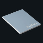 Persoonlijke minimalistische naam voor kalligrafie notitieblok<br><div class="desc">Persoonlijke minimalistische naam voor kalligrafie in blauw Notitieblok</div>