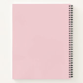 Persoonlijke Minimalistische Roze Aangepaste Naam Notitieboek (Achterkant)