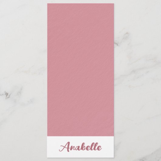 Persoonlijke Minimalistische Roze Gouden Boeklegge (Voorkant)