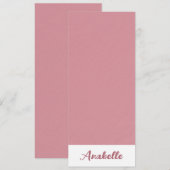 Persoonlijke Minimalistische Roze Gouden Boeklegge (Voorkant / Achterkant)