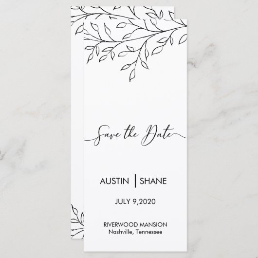 Persoonlijke Minimalistische Schetsblad Save the D (Voorkant / Achterkant)