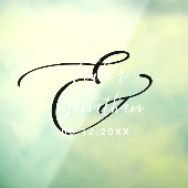 Persoonlijke Minimalistische Trouwdag in Zwart en Raamsticker (Vel 3)