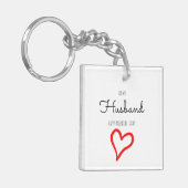 Persoonlijke minimalistische valentijnsdag van het sleutelhanger (Voorkant Links)