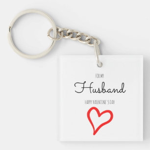 Persoonlijke minimalistische valentijnsdag van het sleutelhanger