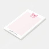 Persoonlijke Minimalistische Vrouwelijke Roze Coqu Post-it® Notes (Schuin)