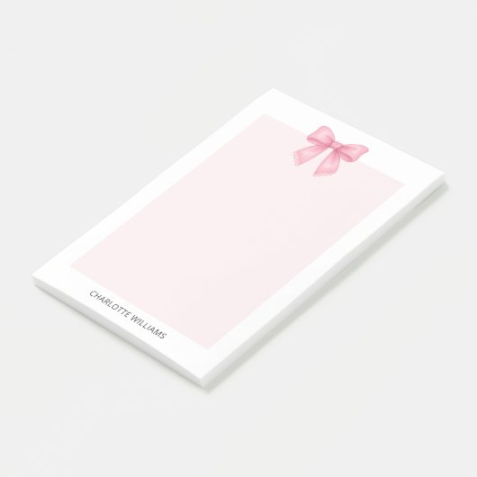 Persoonlijke Minimalistische Vrouwelijke Roze Coqu Post-it® Notes (Schuin)