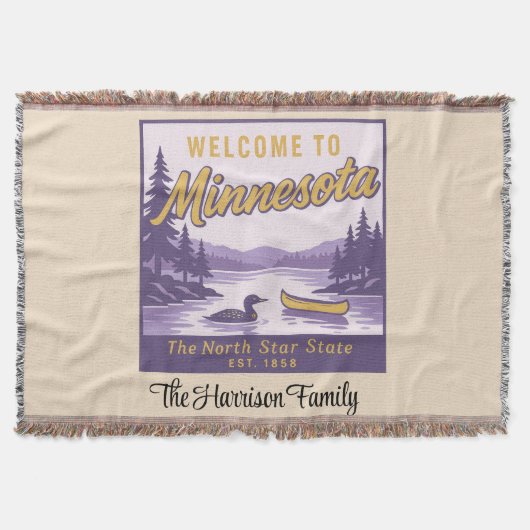 Persoonlijke Minnesota Worpdeken Deken (Voorkant)
