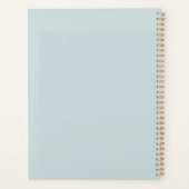 Persoonlijke mint- en gouden bloemendecoratie planner (Achterkant)