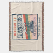 Persoonlijke Mississippi Worpdeken Deken (Voorkant Verticaal)